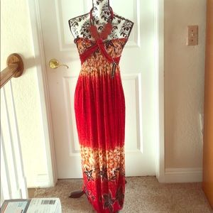 Halter maxi dress NWT